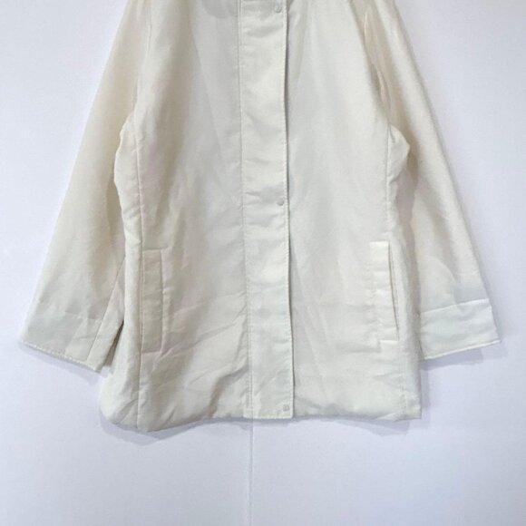 Caracroz Lightweight Trench Coat Ivory Size M - Picture 4 of 6